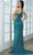 Aleta Couture 662 -Deep V-Neck Embellished Prom Gown Prom Dresses 14 / Black/Black