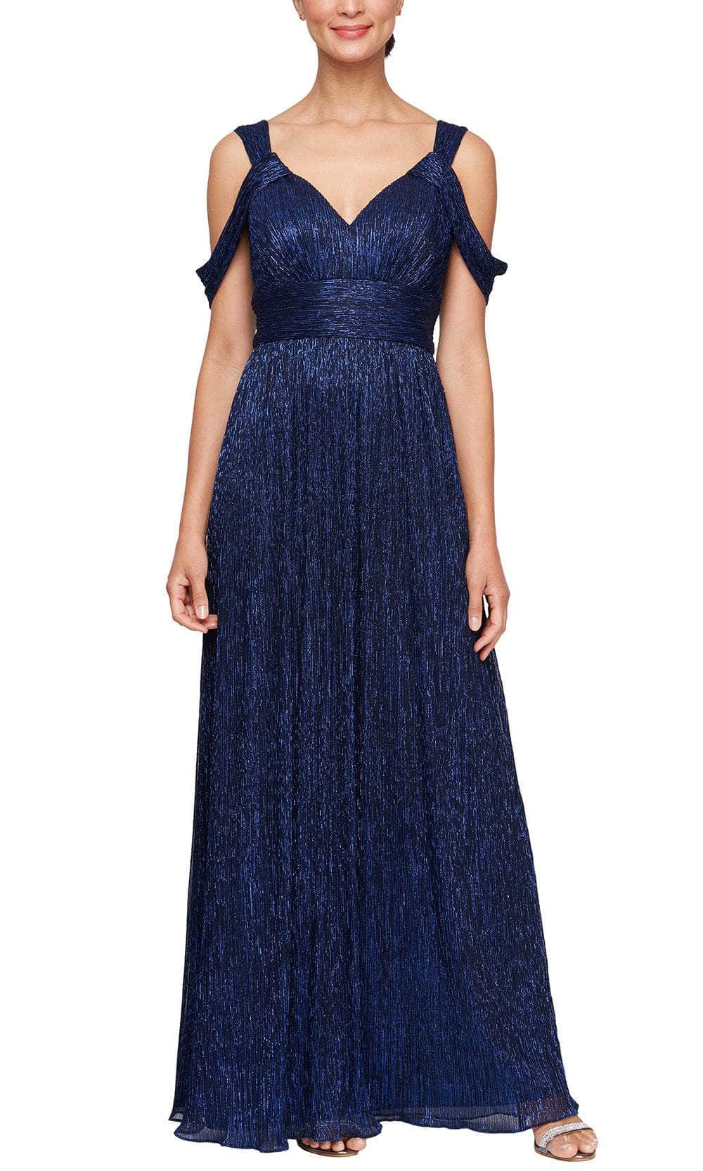 Alex Evenings 5127717 - V-Neck Ruched Waistband Formal Gown