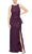 Alex Evenings - 81122434 Laced Draping Long Dress Evening Dresses 2 / Plum