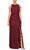 Alex Evenings - 81122434 Laced Draping Long Dress Evening Dresses 2 / Wine