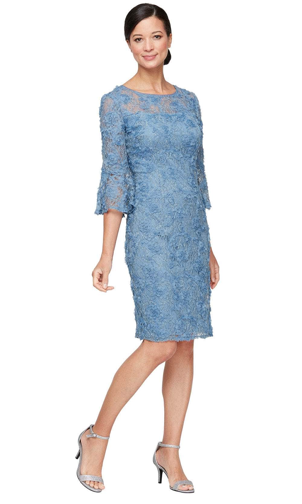 Alex Evenings Soutache Embroidered Dress NEW ALEX EVENINGS Blush