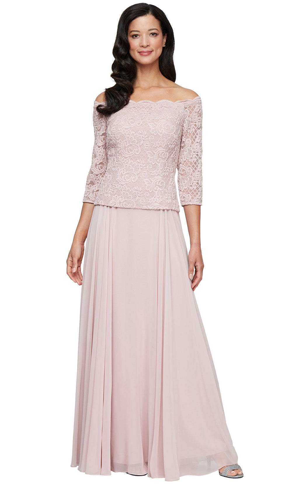 alex evenings lace dress Alex Evenings Petite Sequin Lace Gown - Peacock