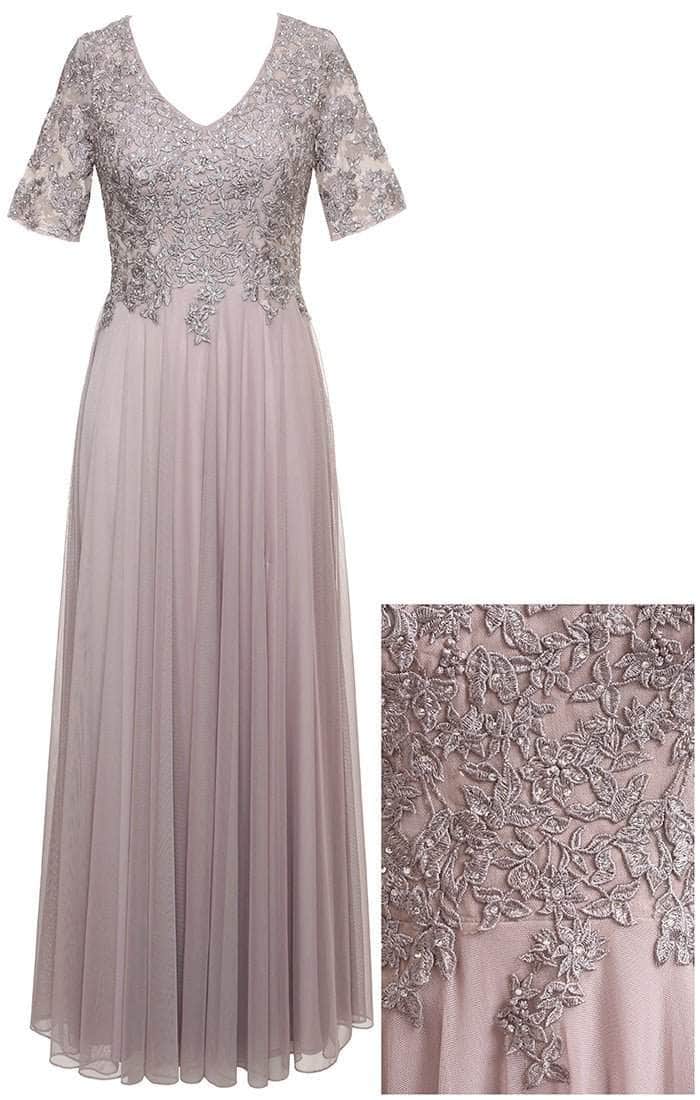 Alex Evenings - 8132988 Laced Bodice Chiffon Dress Alex Evenings - 8132988 Laced Bodice Chiffon Dress