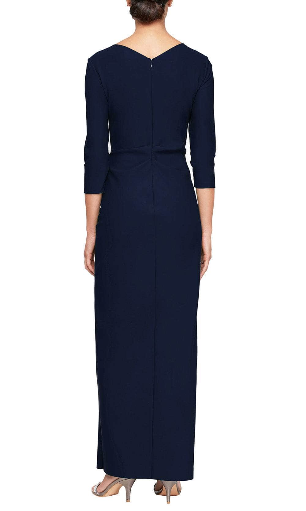 Alex Evenings 8134413 - V-Neck Tucking Detail Formal Gown Alex Evenings 8134413 - V-Neck Tucking Detail Formal Gown
