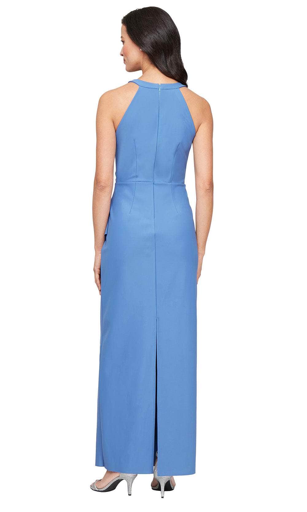 Alex Evenings 8134447 - Long 78% Nylon,22% Spandex,Lining: 100% Polyester Column Dress - Wide Straps, Surplice, Cascade Ruffle Detail, Back Center Slit, Racerback Couture Candy Alex Evenings 8134447 - Long 78% Nylon,22% Spandex,Lining: 100% Polyester Column Dress - Wide Straps, Surplice, Cascade Ruffle Detail, Back Center Slit, Racerback Couture Candy