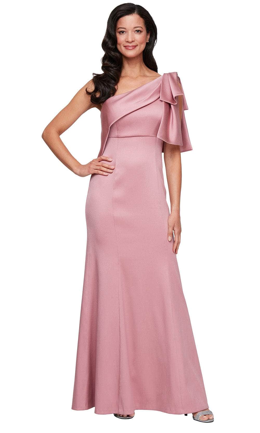 Alex Evenings 8138066 - Long 97% Polyester, 3% Spandex Mermaid Dress - Sleeveless, Bow Shoulder Detail, Fitted Bodice, Flared Skirt Couture Candy Alex Evenings 8138066 - Long 97% Polyester, 3% Spandex Mermaid Dress - Sleeveless, Bow Shoulder Detail, Fitted Bodice, Flared Skirt Couture Candy