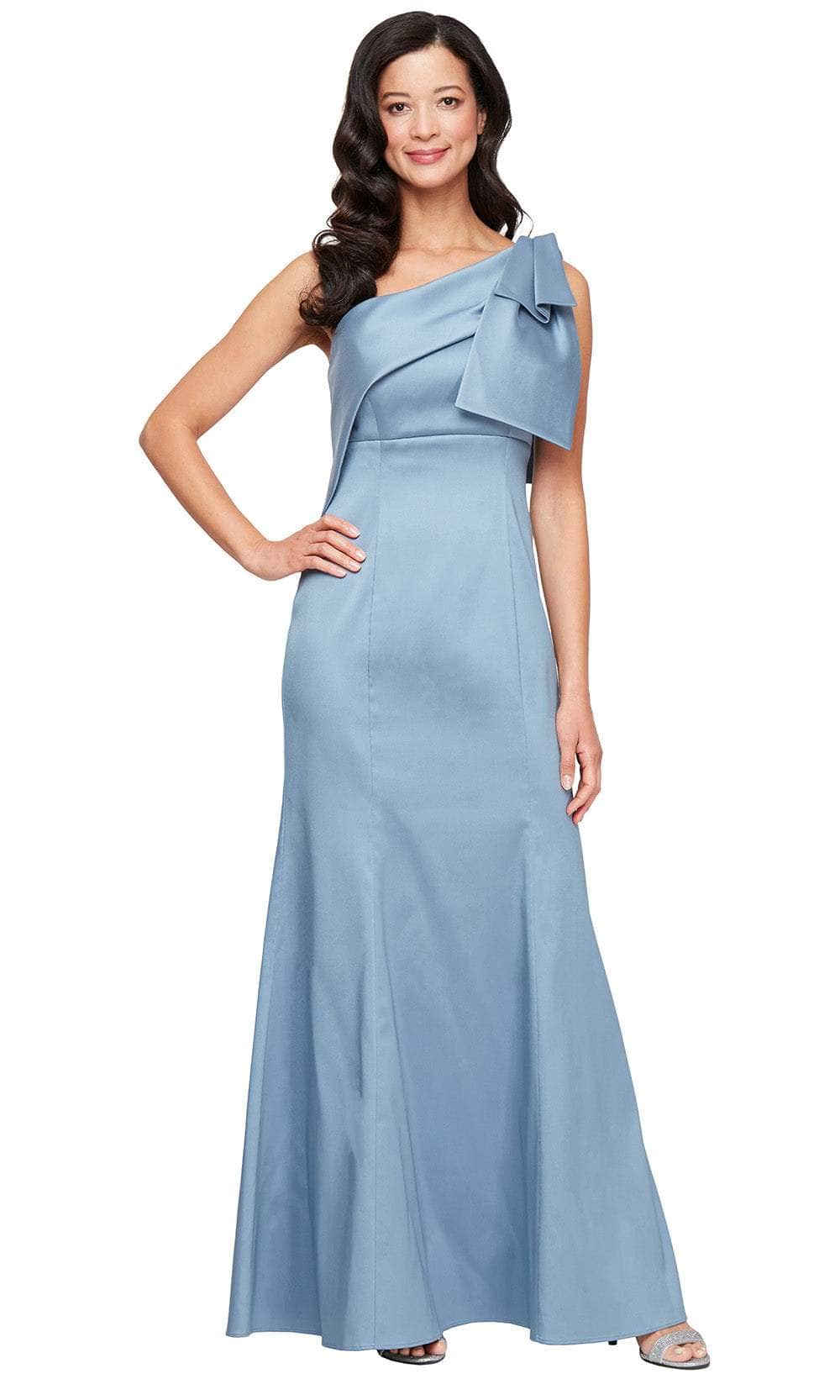 alex evening one shoulder dress Alex Evenings Women's One-Shoulder Gown - Coral Multi
