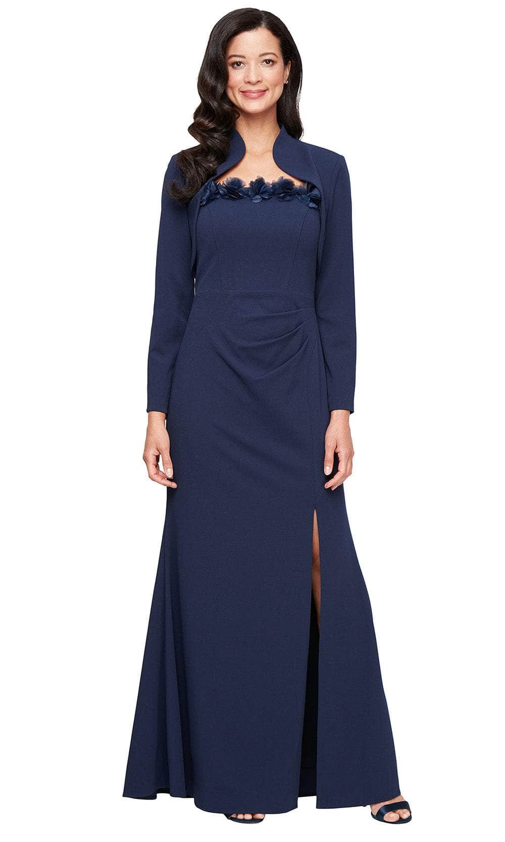 sachin and babi light blue dress Alex Evenings 8160489