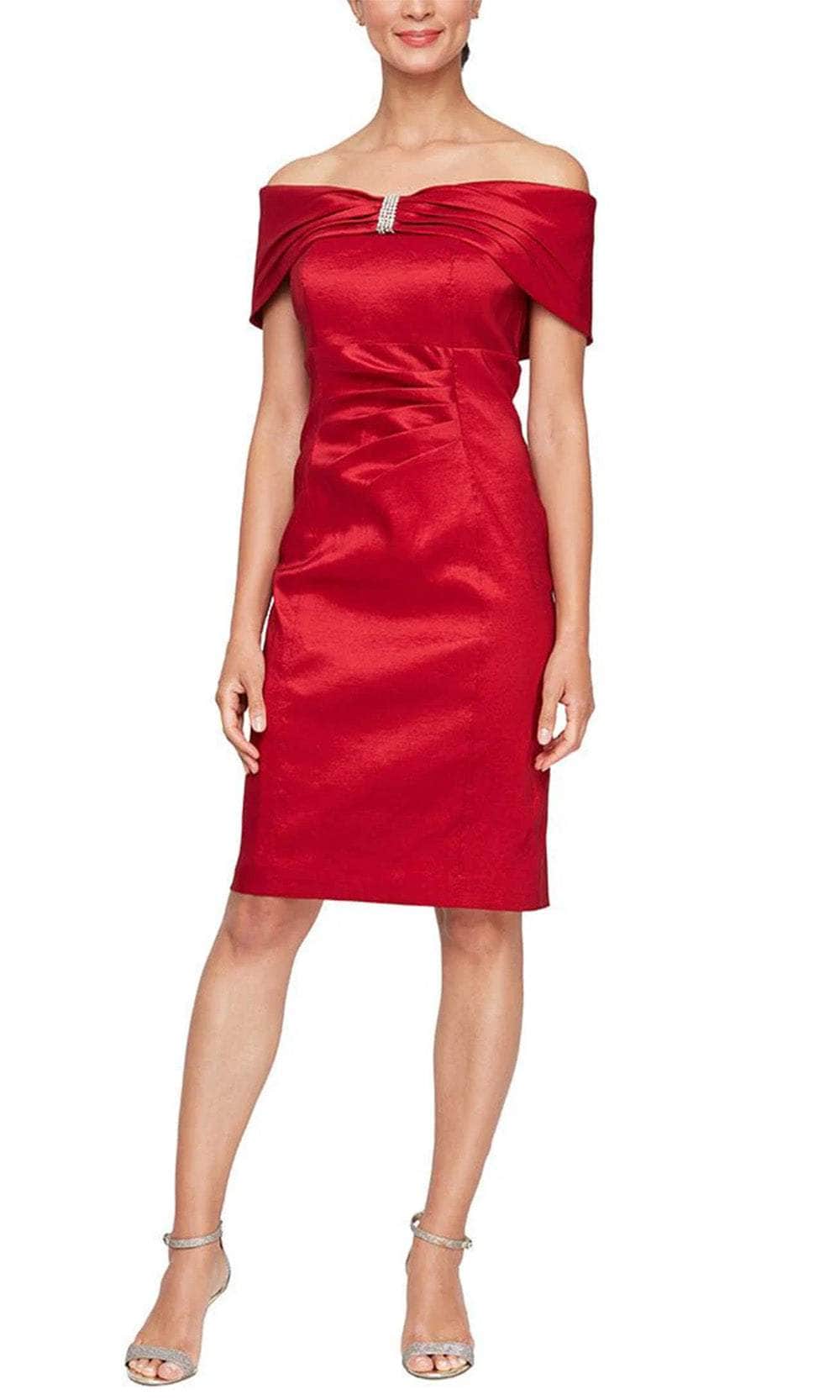 alex evenings stretch taffeta dress Alex Evenings Stretch Taffeta Gown with Tie Waist Navy / 18