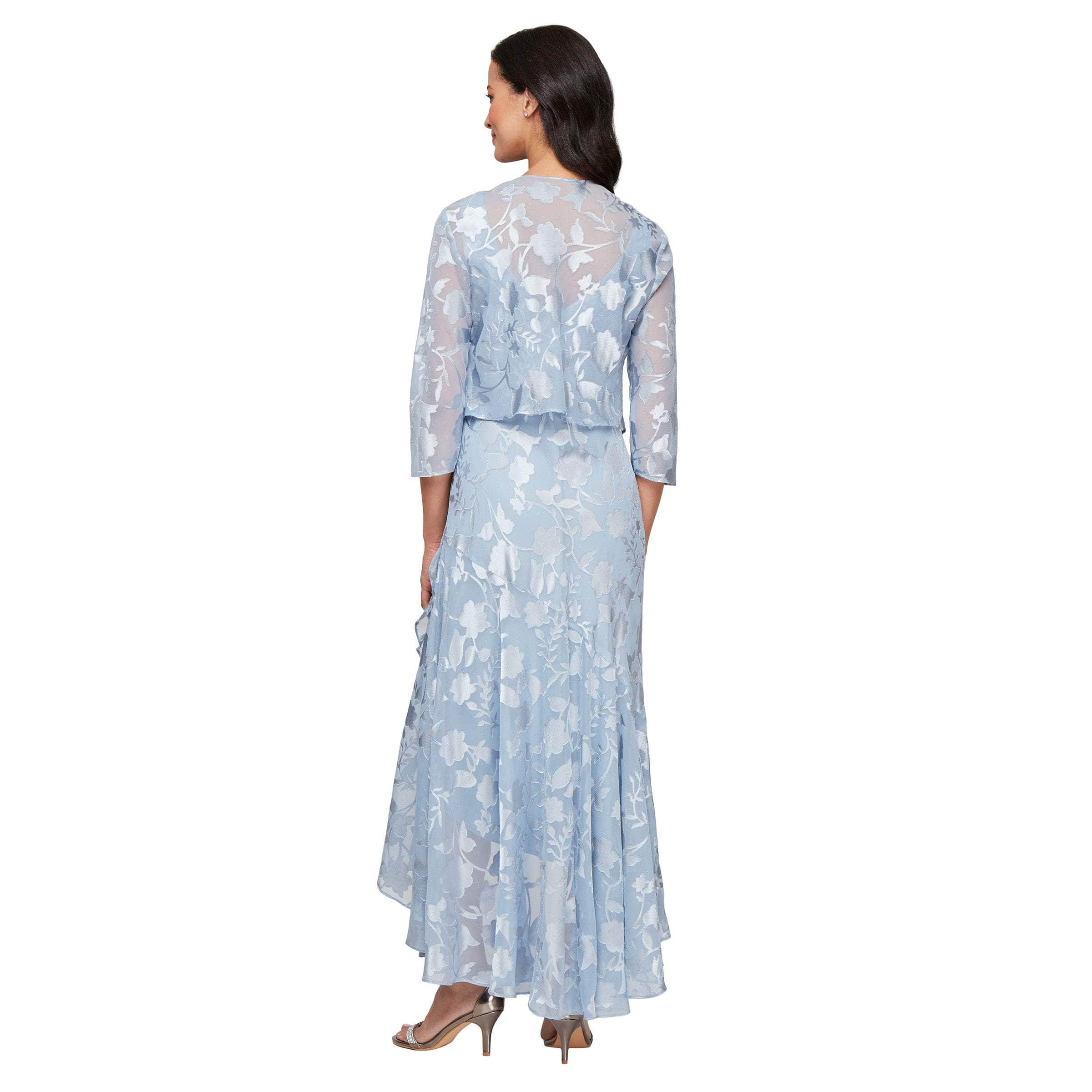 Alex Evenings 8175804 - Chiffon High-Low Dress with Jacket Alex Evenings 8175804 - Chiffon High-Low Dress with Jacket