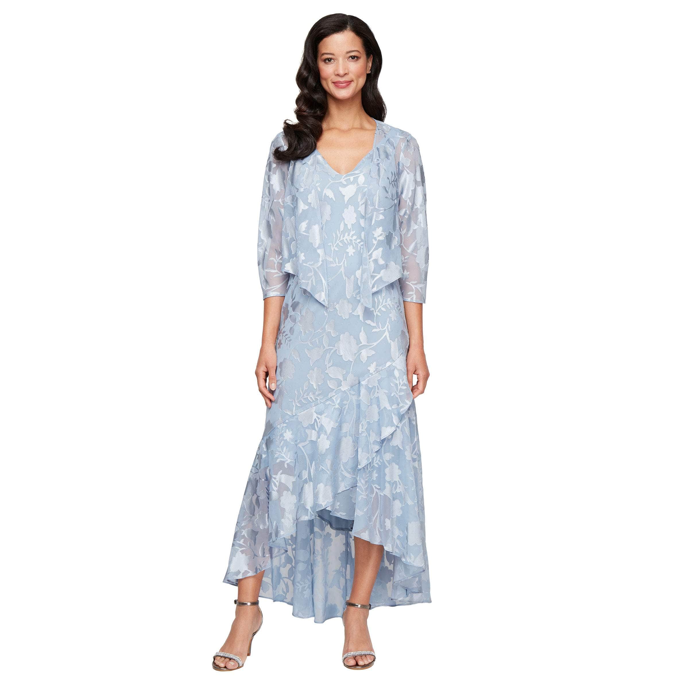 Alex Evenings 8175804 - Chiffon High-Low Dress with Jacket Alex Evenings 8175804 - Chiffon High-Low Dress with Jacket