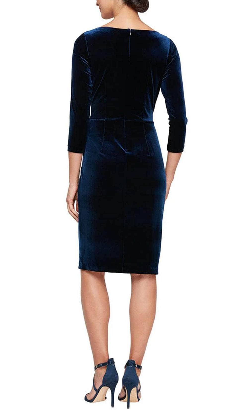 Alex Evenings Claudia Velvet Sheath Dress Wine / 14 Alex Evenings Claudia Velvet Sheath Dress Wine / 14
