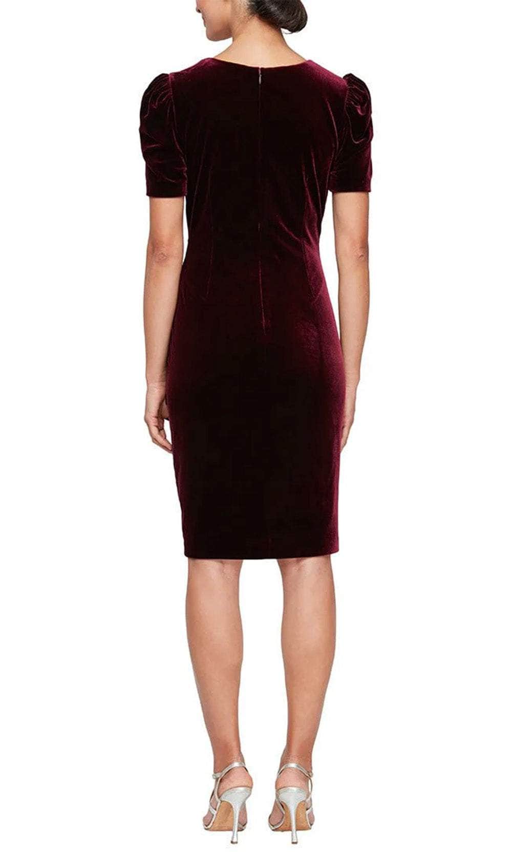 alex evenings ruched sheath dress Ruched Illusion Mesh Sheath Gown with Jeweled Neck