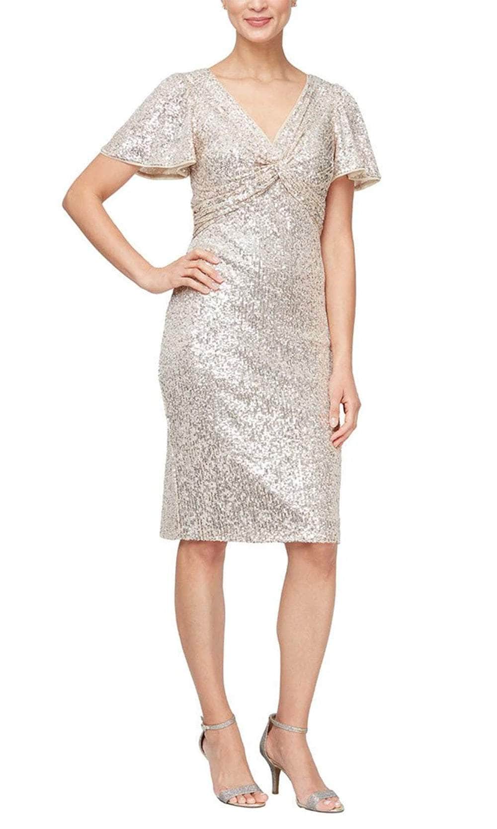 sachin and babi light blue dress Alex Evenings Sequin Gown