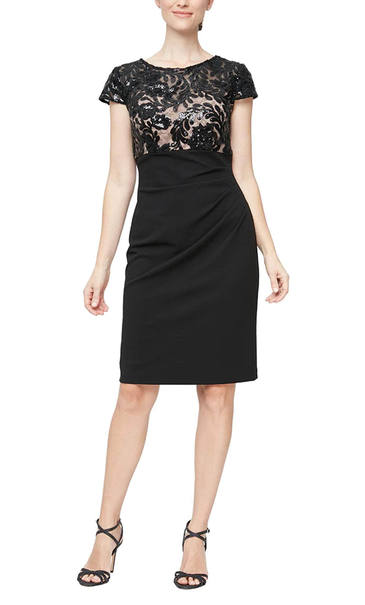 Alex Evenings 8260357 - Sequined Scoop Neck Formal Dress Alex Evenings 8260357 - Sequined Scoop Neck Formal Dress