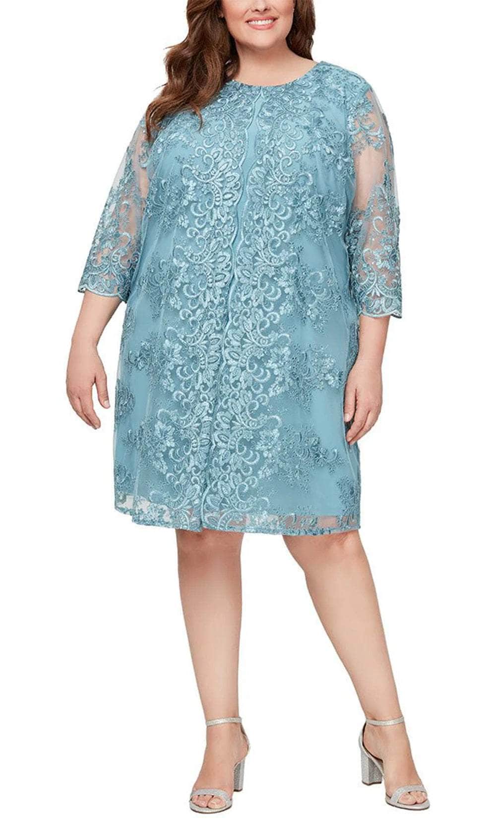 Alex Evenings 84171640 - Scalloped Sheath Formal Dress Couture Candy Alex Evenings 84171640 - Scalloped Sheath Formal Dress Couture Candy