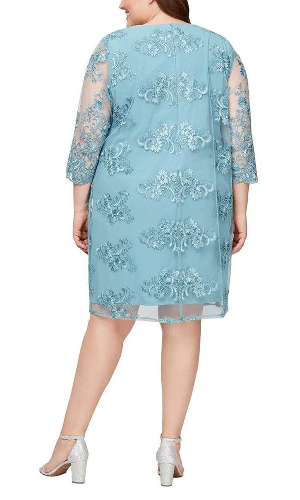 Alex Evenings 84171640 Scalloped Sheath Formal Dress – Couture Candy