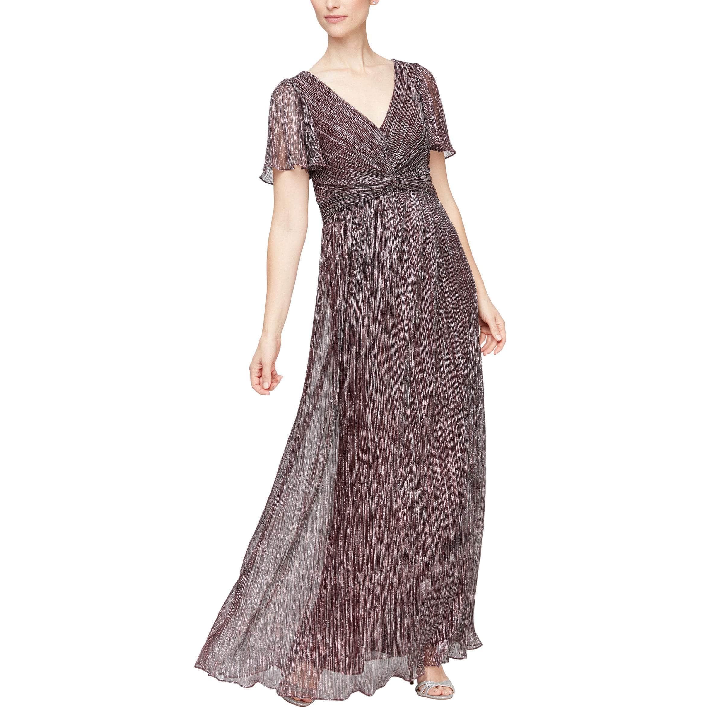 Alex Evenings 8427739 - Empire Waist V Neck Long Dress Couture Candy Alex Evenings 8427739 - Empire Waist V Neck Long Dress Couture Candy