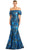 Alexander by Daymor 1891F23 - Off-Shoulder Mermaid Long Dress Special Occasion Dress 00 / Ocean/Multi