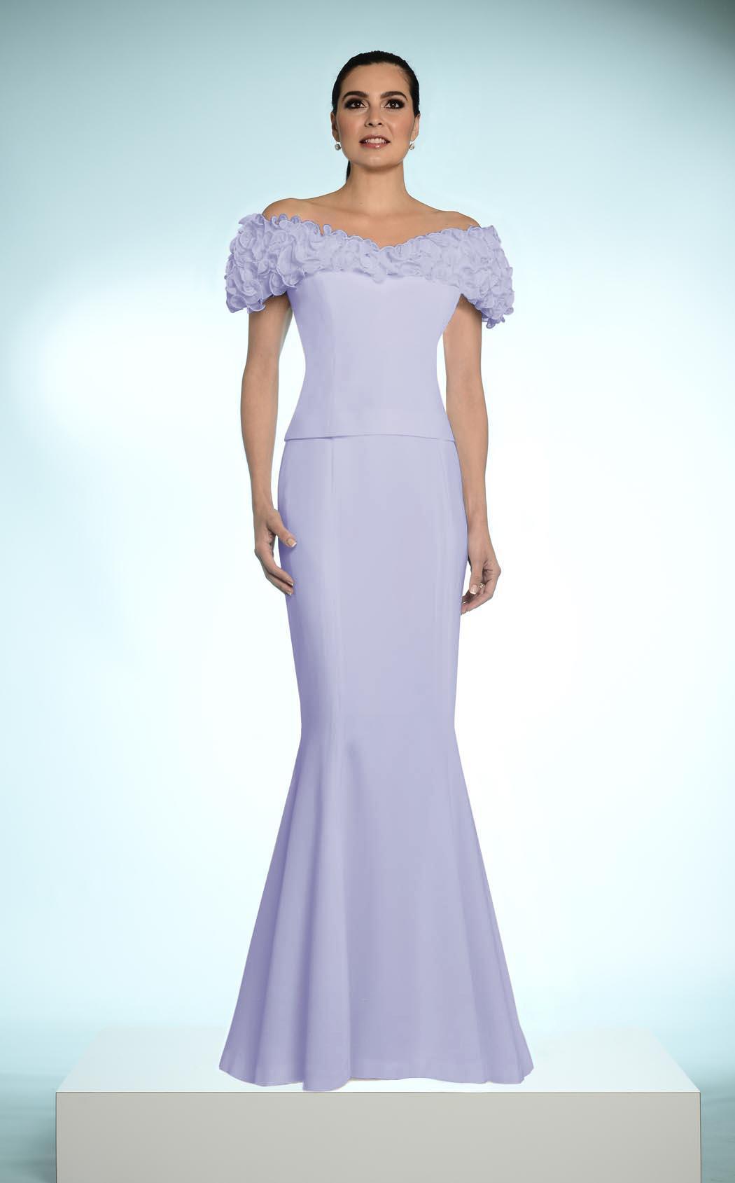 Alexander by Daymor 702003 Long Formal Ruffled Mermaid Evening Dress - Ice / 14 Alexander by Daymor 702003 Long Formal Ruffled Mermaid Evening Dress - Ice / 14