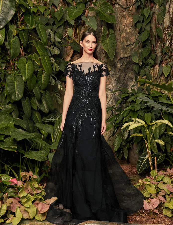 Alexander by Daymor - 961 Cap Sleeve Sequin-Ornate Embroidered Gown Couture Candy Alexander by Daymor - 961 Cap Sleeve Sequin-Ornate Embroidered Gown Couture Candy