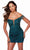 Alyce Paris 4638 - Off-Shoulder  Sequin Embellished Cocktail Dress Homecoming Dresses 000 / Dragonfly