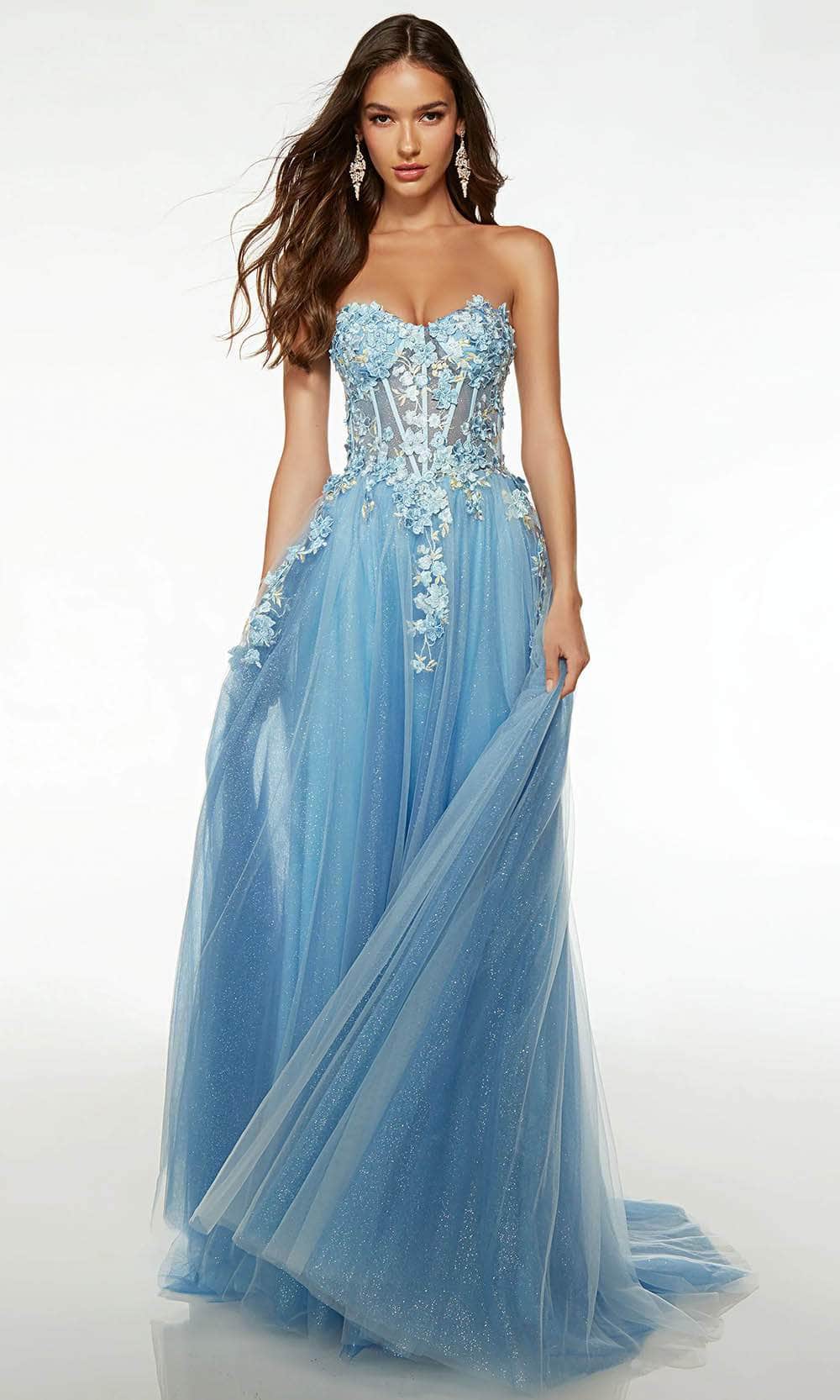 Alyce Paris 61634 - Sweetheart Floral Appliqued Prom Gown Alyce Paris 61634 - Sweetheart Floral Appliqued Prom Gown