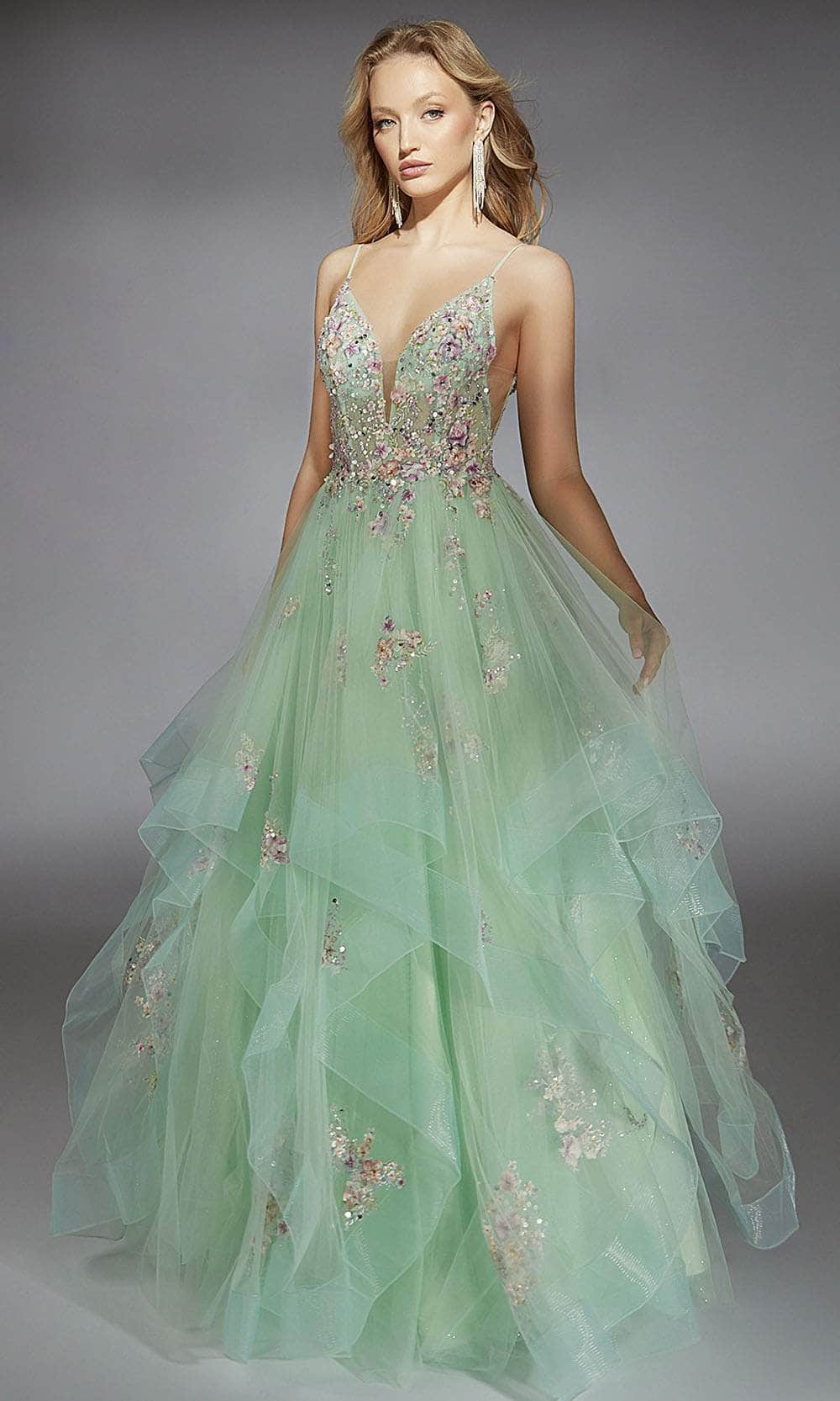 Alyce Paris 61735 - Long 3D Tulle Ballgown Dress