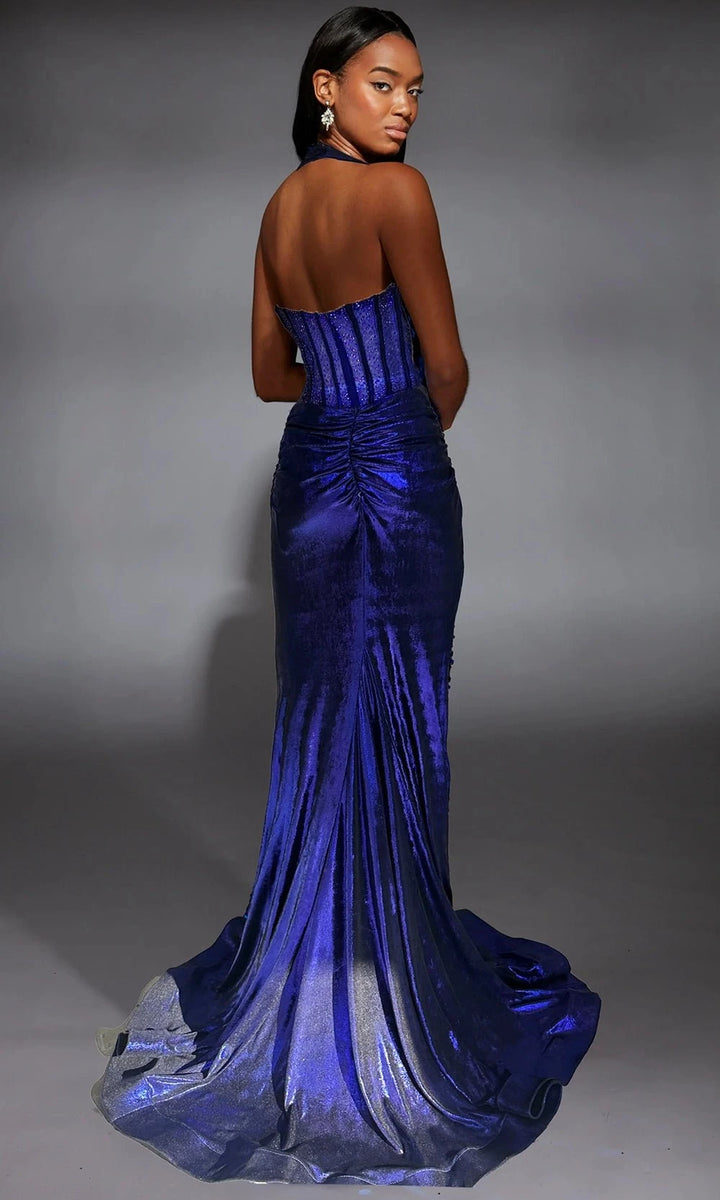 Alyce Paris 61868 - Fully Beaded Fitted Gown with Slit main image 0
