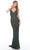 Alyce Paris 88003 - Sequin Detailed Prom Dress Special Occasion Dress 000 / Forest Green