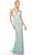 Alyce Paris 88009 - Open Back Beaded Evening Dress Special Occasion Dress 000 / Sky Blue/Diamond White