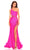 Amarra 88791 - Beaded Illusion Cutout Prom Dress Special Occasion Dress 000 / Bright Fuchsia