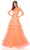 Amarra 88794 - Sheer Corset Prom Dress with Slit Special Occasion Dress 000 / Neon Orange