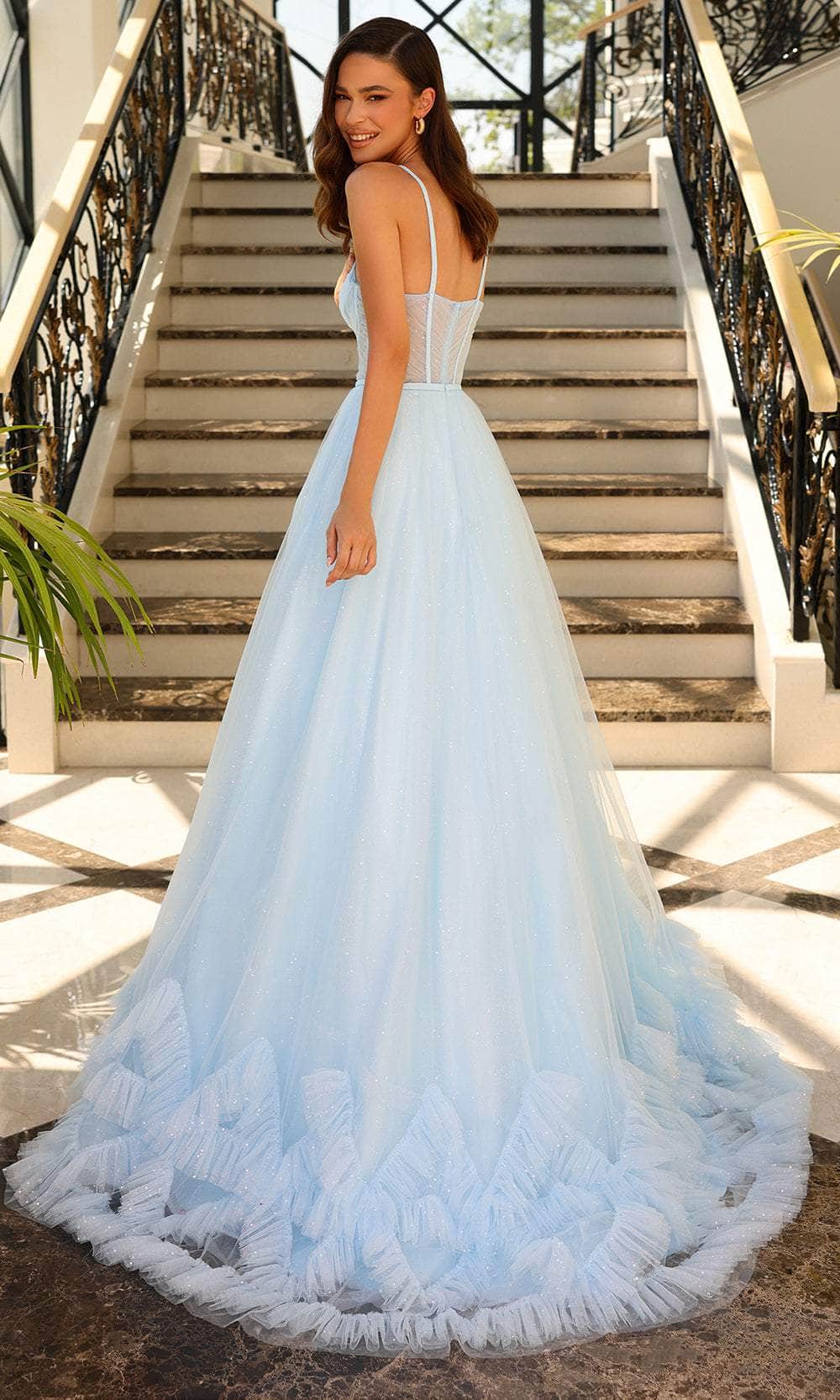 Amarra 88872 - Corset Tulle Prom Dress with Slit 10 / Light Blue - Shop Amarra dresses on Couture Candy at CoutureCandy.com Amarra 88872 - Corset Tulle Prom Dress with Slit 10 / Light Blue - Shop Amarra dresses on Couture Candy at CoutureCandy.com