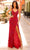 Amarra 94018 - Geometric Embellished Prom Dress Special Occasion Dress 000 / Red/Bright Fuchsia