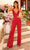 Amarra 94042 - Fitted Embellished Jumpsuit Special Occasion Dress 000 / Red