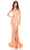 Amarra 94048 - Strapless High Slit Evening Dress Special Occasion Dress 000 / Dreamsicle