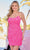 Amarra 94302 - Allover Sequin Scoop Cocktail Dress Cocktail Dresses 00 / Neon Pink