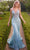 Andrea And Leo A1252 - Sheer Boned Glitter Gown Prom Dresses 2 / Sea Mist