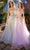 Andrea And Leo A1258 - Floral Beaded Corset Gown Prom Dresses 2 / Dusty Blue