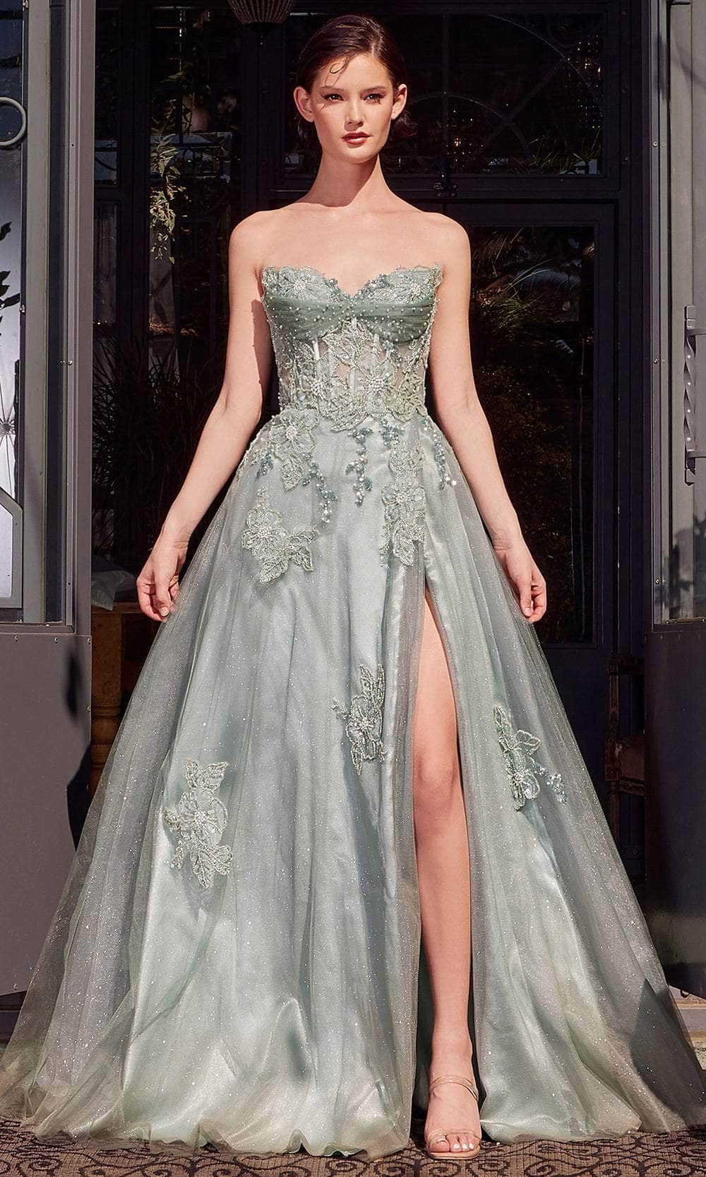 Collective Dress - Andrea and Leo A1378 - Sweetheart Floral Sequin Prom Gown image 4