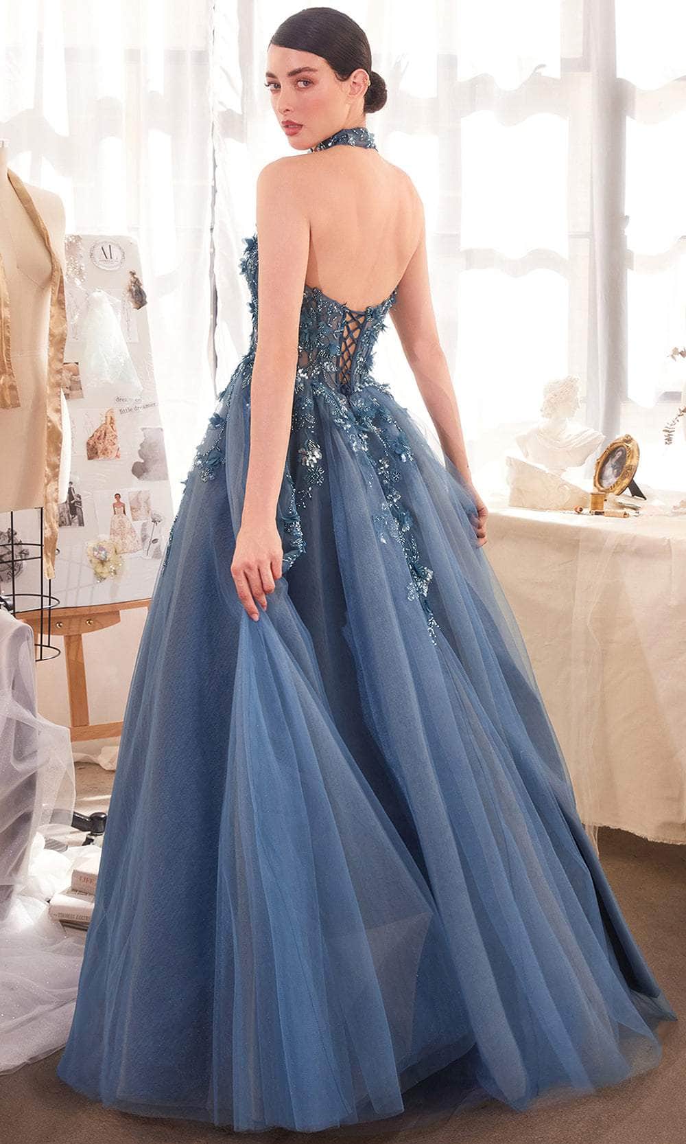 Andrea and Leo A1399 - 3D Floral Accent Sweetheart Prom Gown - View 4 | Shop Formal Dress