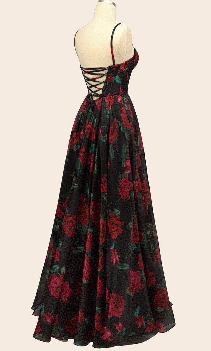 Andrea & Leo A1289 Long One Shoulder Floral Embroidered A-Line Gown