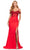 Ashley Lauren 11391 - Beaded Corset Prom Dress with Slit Prom Dresses 00 / Red