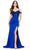Ashley Lauren 11391 - Beaded Corset Prom Dress with Slit Prom Dresses 00 / Royal