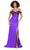 Ashley Lauren 11391 - Beaded Corset Prom Dress with Slit Special Occasion Dress 00 / Violet