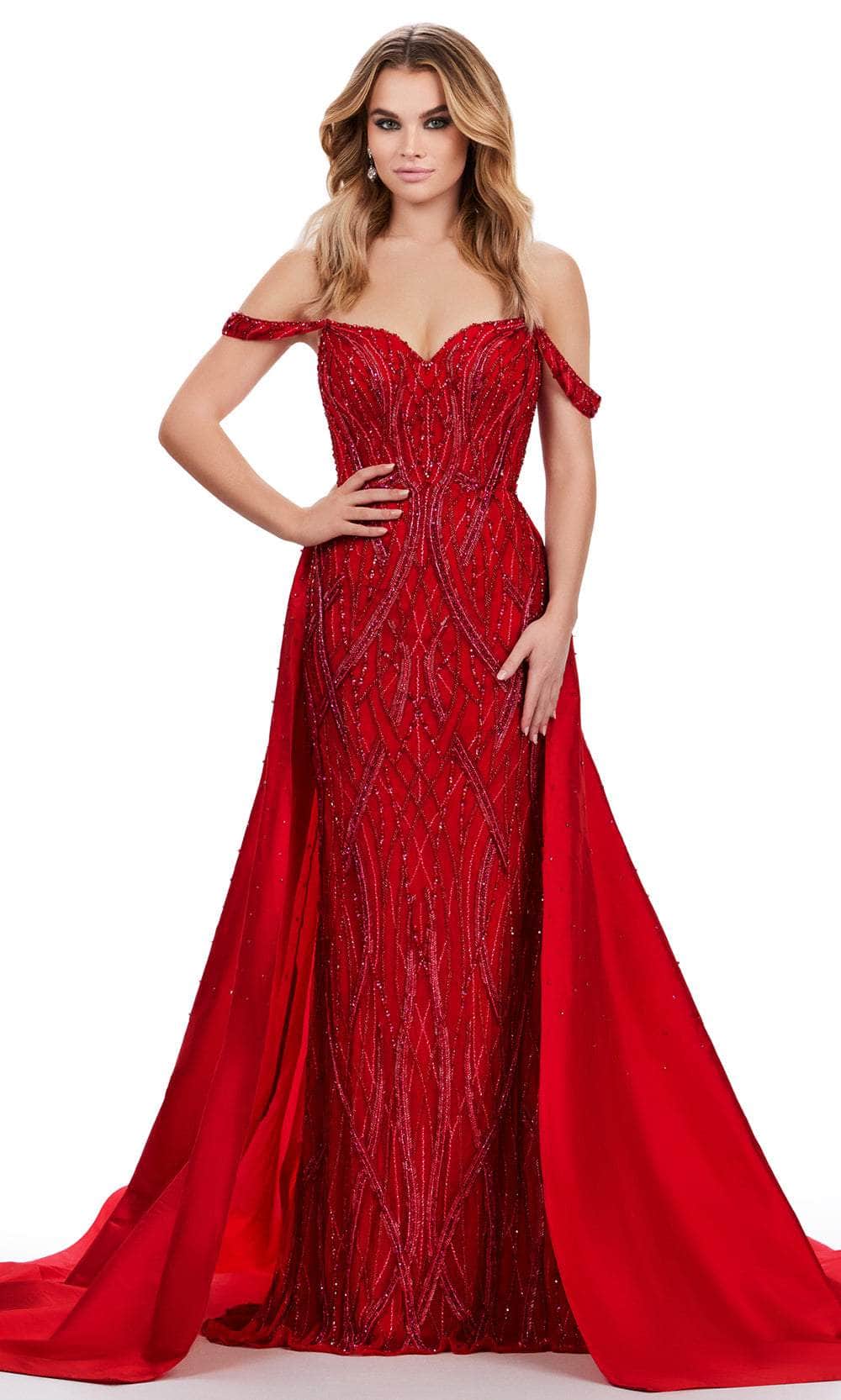 red overskirt dress Short Corset Dress with Removable Overskirt by Ladivine CB146
