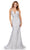 Ashley Lauren 11466 - Spaghetti Strap Sequin Prom Dress Prom Dresses 00 / Silver/Ivory