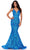 Ashley Lauren 11466 - Spaghetti Strap Sequin Prom Dress Prom Dresses 00 / Turquoise/Royal