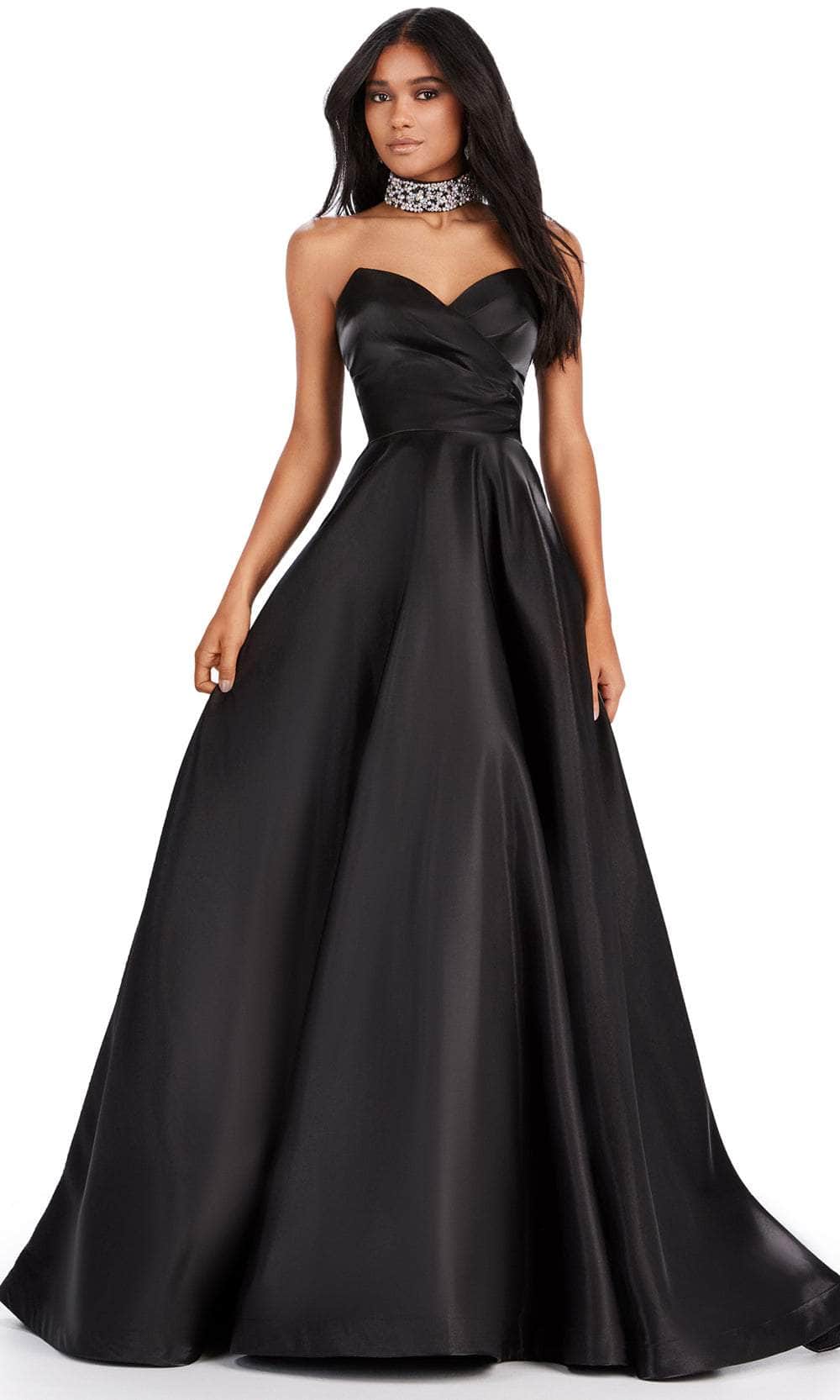 Ashley Lauren 11473 - Choker Style Satin Prom Dress Ashley Lauren 11473 - Choker Style Satin Prom Dress